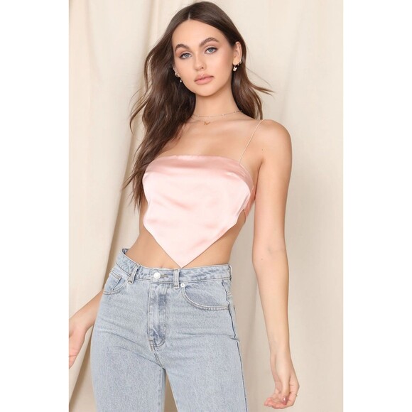 Light pink scarf top - Picture 1 of 7